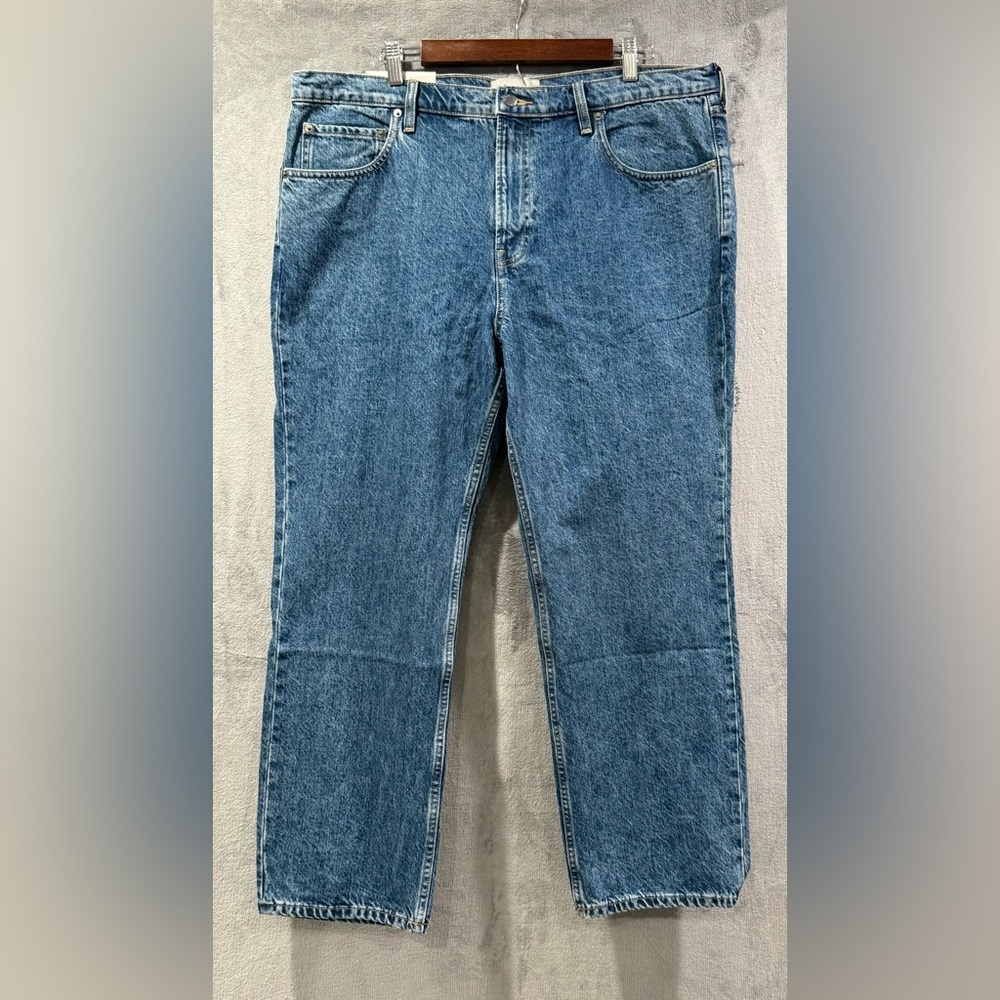 Everlane Jeans Mens 38 X 28 The Authentic Straight Blue Jean 100% Cotton NWT